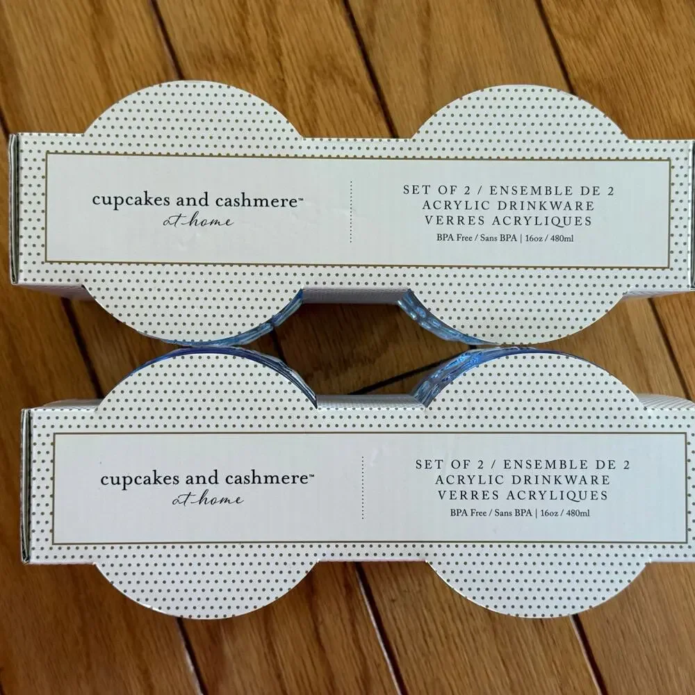 Cupcakes and Cashmere 4 Kissing Swans Light Blue Tumblers 16oz Cottagecore - Picture 7 of 7